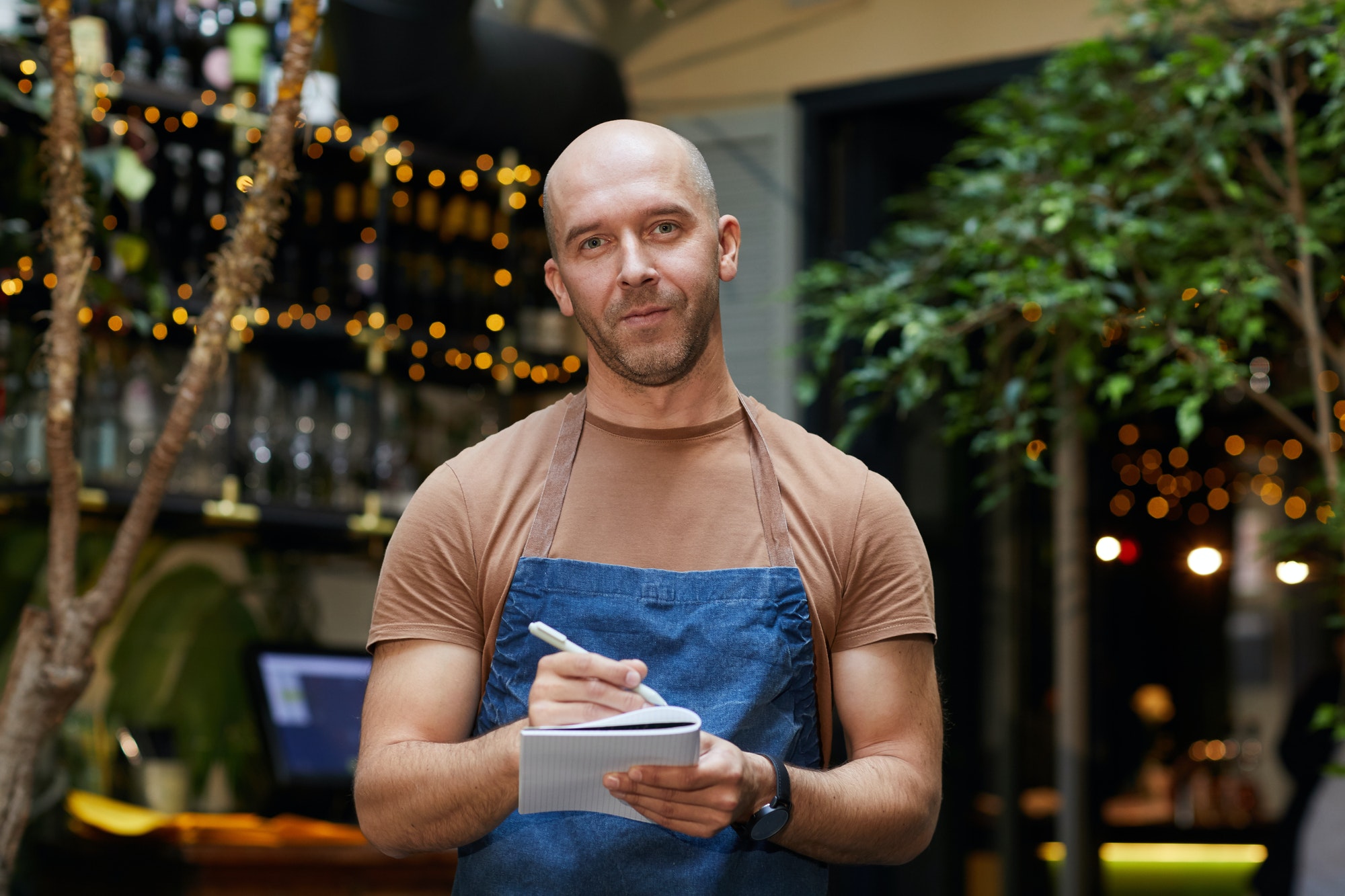 Waiter at the restaurant