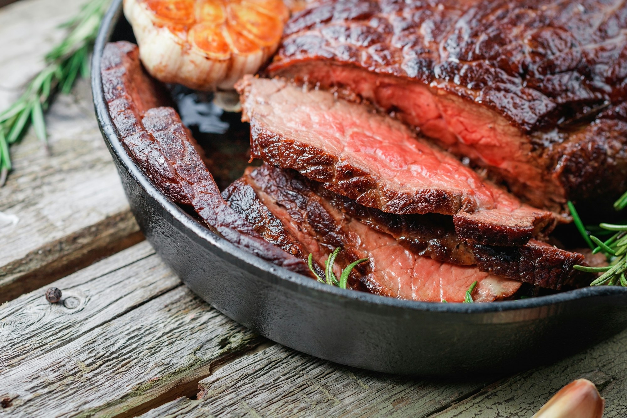 Close up of a beef steak